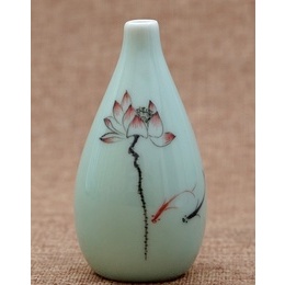 Jingdezhen porcelain ceramic vase hydroponic small vase hand-painted vase mini size Style1