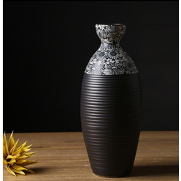 Le pot de céramique de Jingdezhen brut décorations minimaliste moderne de salon d′ameublement de salon Style1