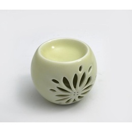 Longquan celadon &  Diyao & plum green,power blue & Incense Burner & hollow out chrysanthemum flower shape ; Diyao cream-colored