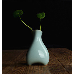 Longquan celadon creativity desktop decor vases flower hydroponics ; Style1 of Diyao power blue
