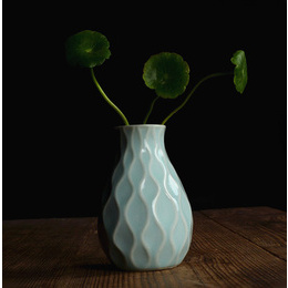 Longquan celadon criatividade desktop decoração vasos flor hidroponia; Style2 de Diyao power blue