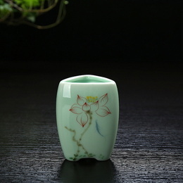 Pot de fleur de céladon et pot de fleurs succulent et porcelaine de lotus peinte à la main Style1