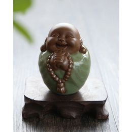 Eight happiness Buddha shape tea favour ; Style1 May your happiness as the eastern seas Buddha