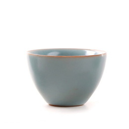 Apertura de la película Ru kung fu tea Binglie Longquan celadon cerámica sola taza; Style11
