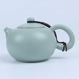 Ru handmade ceramic pot & opening film Kung Fu Tea single tea pot ; Style1