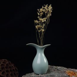 Ornements de vases en céramique Ru, vases de culture de l′eau, artisanat de vase rétro, décorations pour la maison; Style2