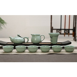 Ru kung fu tea set , teapot / tea sea / cup cracked ice sheet ; Style2