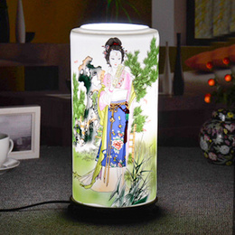 Ortak taban ve Aplike sanat ve klasik tarzı masa lambası taklit Jingdezhen yumurta kabuğu çin; Style12