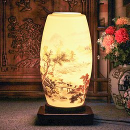 Jingdezhen eggshell china with Common base and Applique art & imitation of classical style table lamp ; Style8