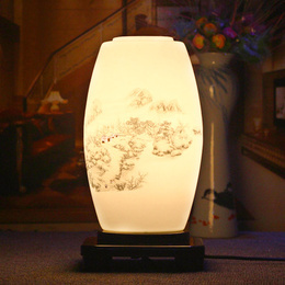 Jingdezhen eggshell china with Common base and Applique art & imitation of classical style table lamp ; Style9