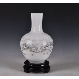 Jingdezhen porcelana e seis tipos clássicos de vasos de China com colinas distantes e imagens de neve branca; Style3