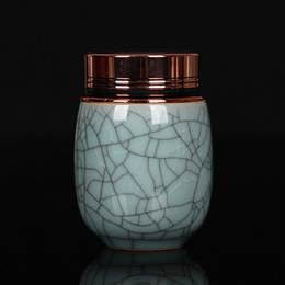Longquan celadon čašice za čaj, metalne zapečaćene limenke, prijenosni mali prijenosni keramički jar; Style4