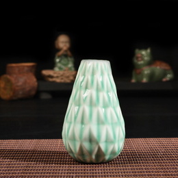 Longquan celadon vase creative small fresh solid color, simple small vase crafts ornaments ; Style5