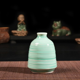 Longquan celadon maljakko luova pieni tuore kiinteä väri, yksinkertainen pienet maljakko käsityöt koriste; Style8