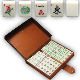 Ivoorkleurige mini Engelse Letter Mahjong 26.5mm