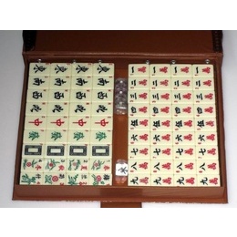 Elfenbeinfarbener Mini Englischer Buchstabe Mahjong