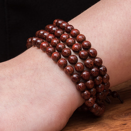 Bracelets en bois de rose perles de collier indien pour femme