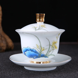 Jingdezhen Keramik Terrine handbemalte Premium Schüsseln mit Teeschalen