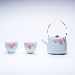 Longquan celadon hand-painted teapot