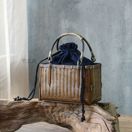 Retro handbags hand woven bamboo bags