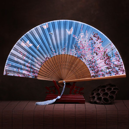 Country style retro female fan summer women's folding fan