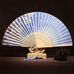 Country style retro female fan summer women's folding fan