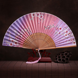 Country style retro female fan summer women's folding fan