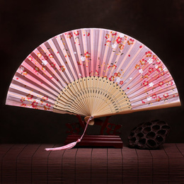 Country style retro female fan summer women′s folding fan