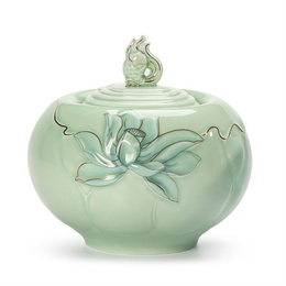 Celadon tea pot ceramic gift box packaging dried fruit storage tank