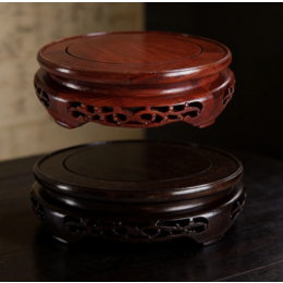Rosewood Round Hollow-carved Display Base